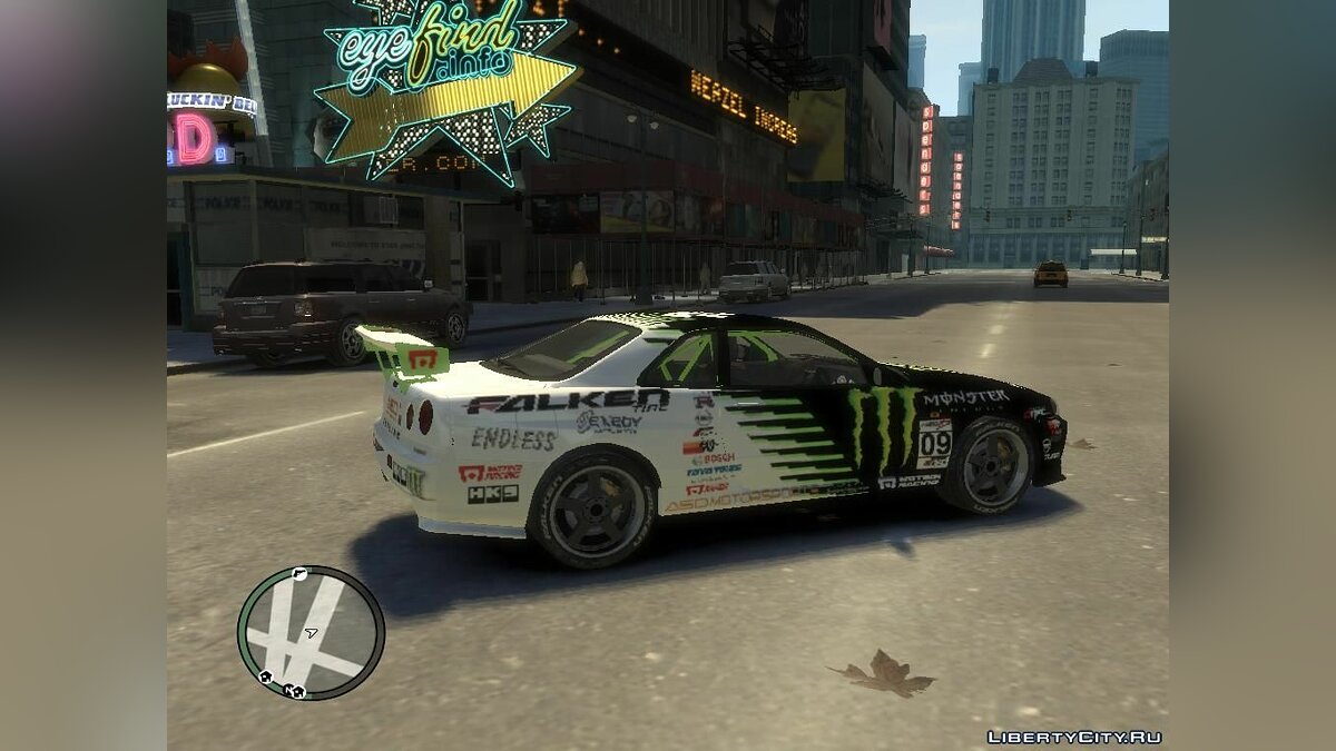 Скачать Nissan Skyline R34 Drift Monster & Falken[RIV] для GTA 4