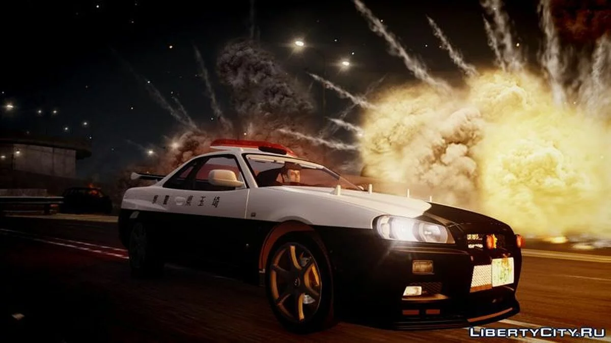 Nissan Skyline GT-R R34 V-Spec II Police / GTA 4