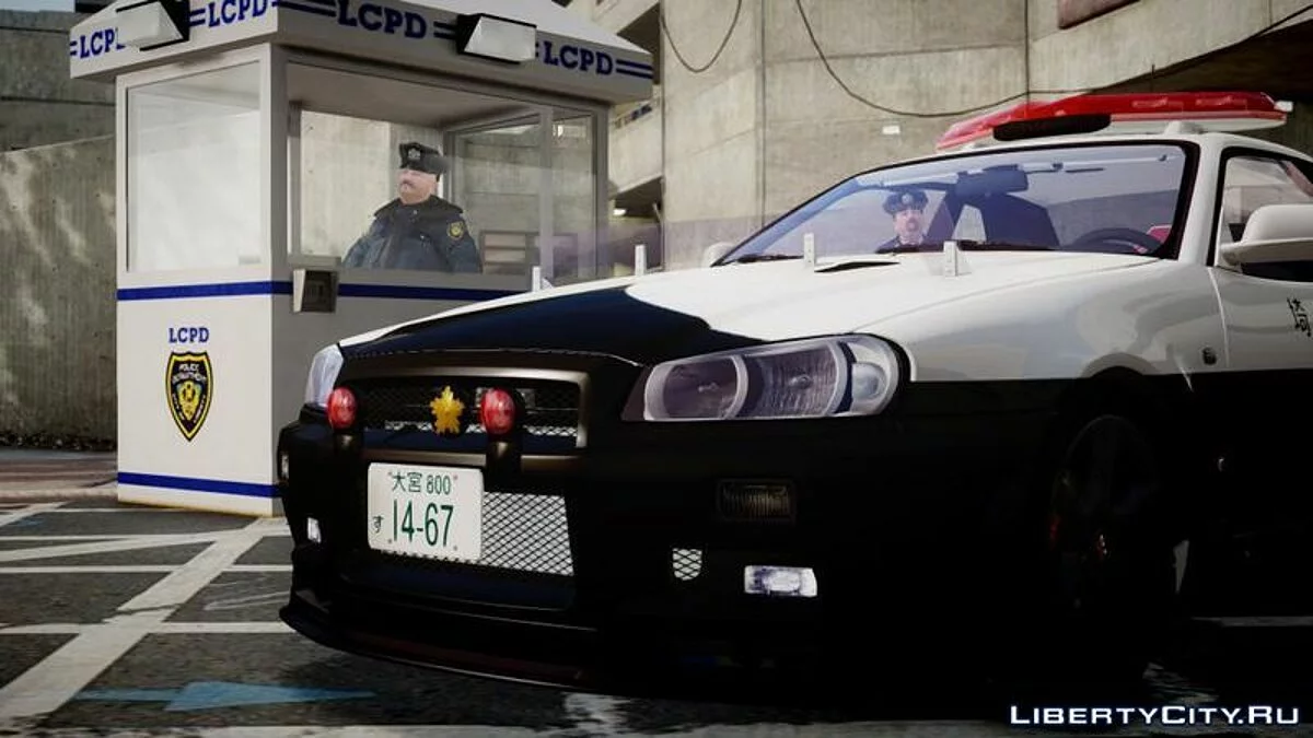 Nissan Skyline GT-R R34 V-Spec II Police / GTA 4
