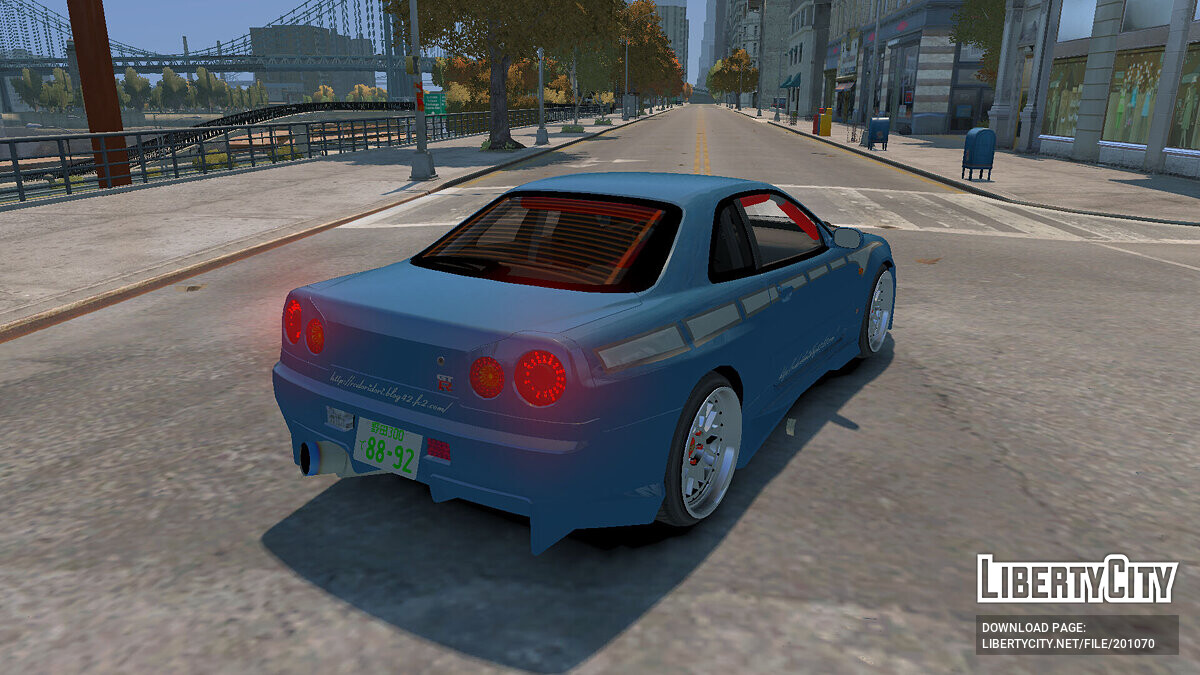 Скачать Nissan Skyline R34 G-Sports для GTA 4