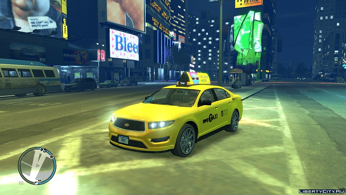 Скачать GTA V Vapid Taurus Taxi NYC/LCC для GTA 4