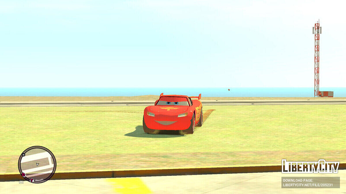 Скачать Cars 2 Lightning McQueen для GTA 4