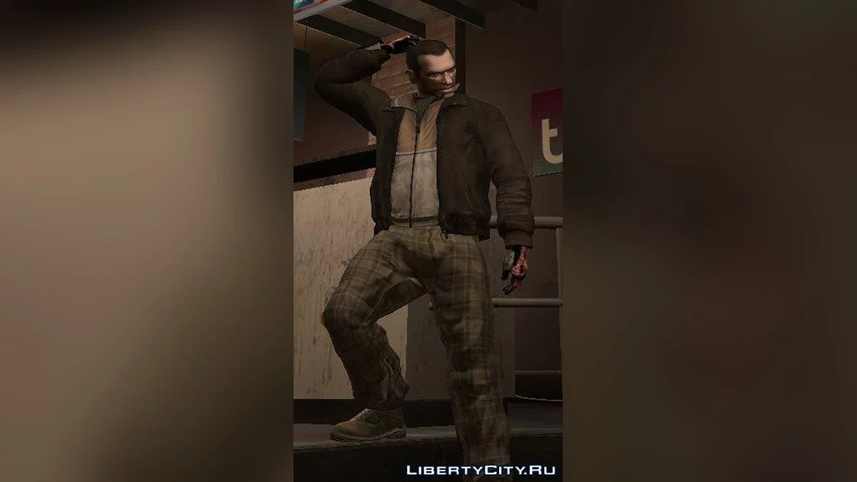 Коричневые брюки в клеточку / GTA 4
