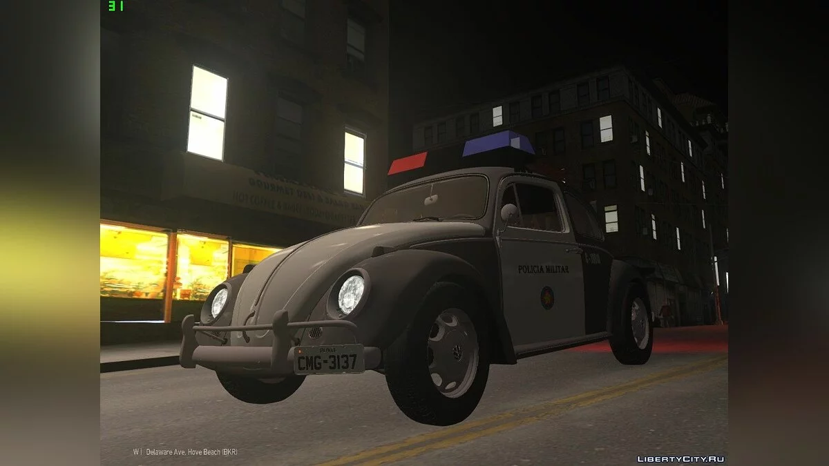 Volkswagen Fusca (Beetle) 1980 Military Police Sгo Paulo / GTA 4