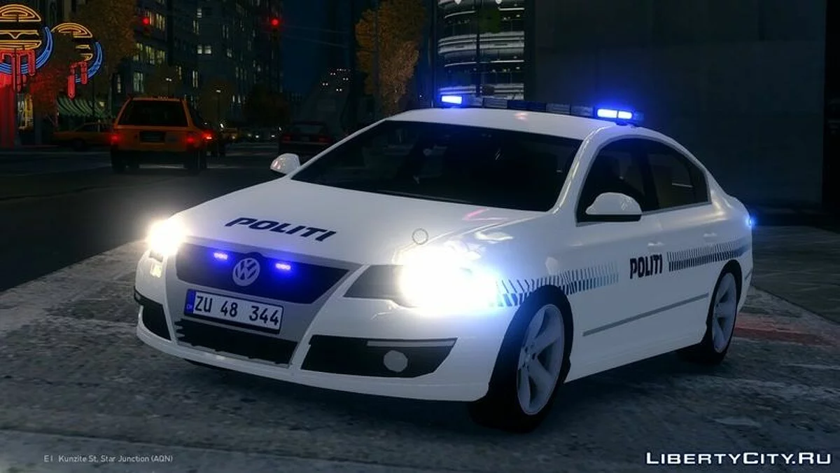 Volkswagen Passat B6 Sedan - Danish Police - W. Template / GTA 4