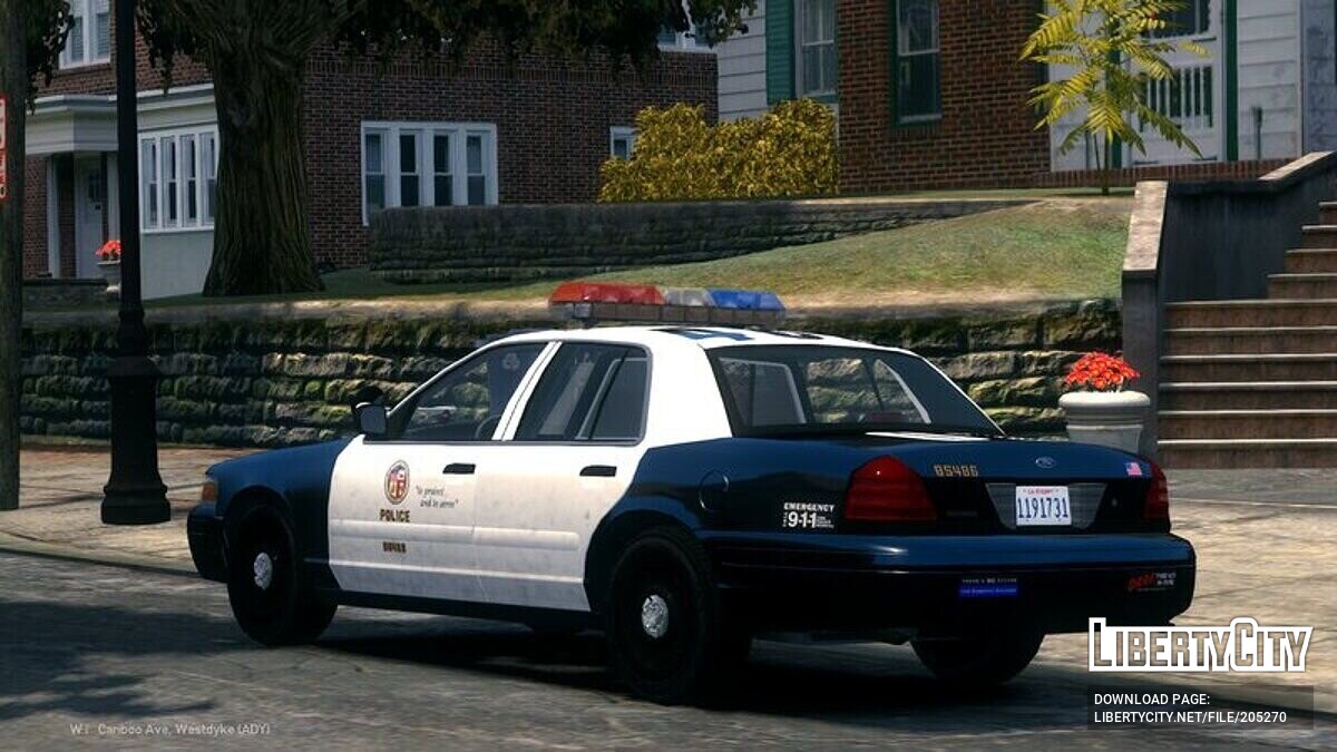 Скачать LAPD - 2000 Ford Crown Victoria P71 для GTA 4