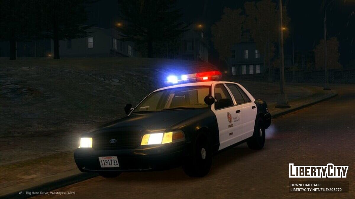 Скачать LAPD - 2000 Ford Crown Victoria P71 для GTA 4