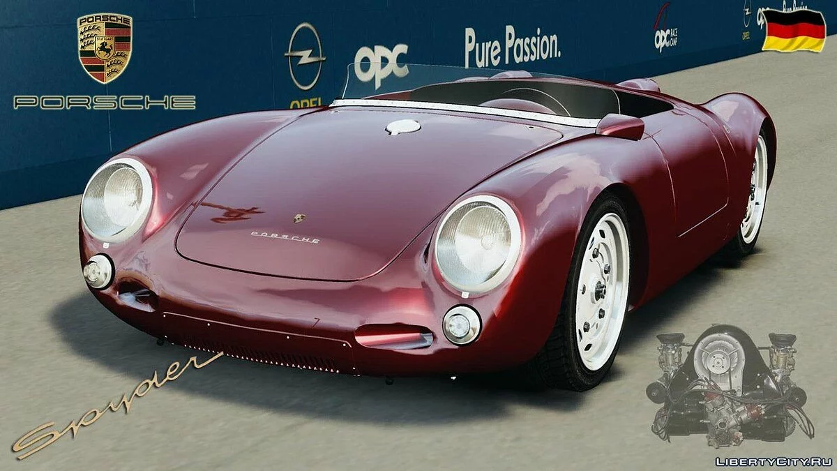 1956 Porsche 550 A Spyder v1.0 / GTA 4
