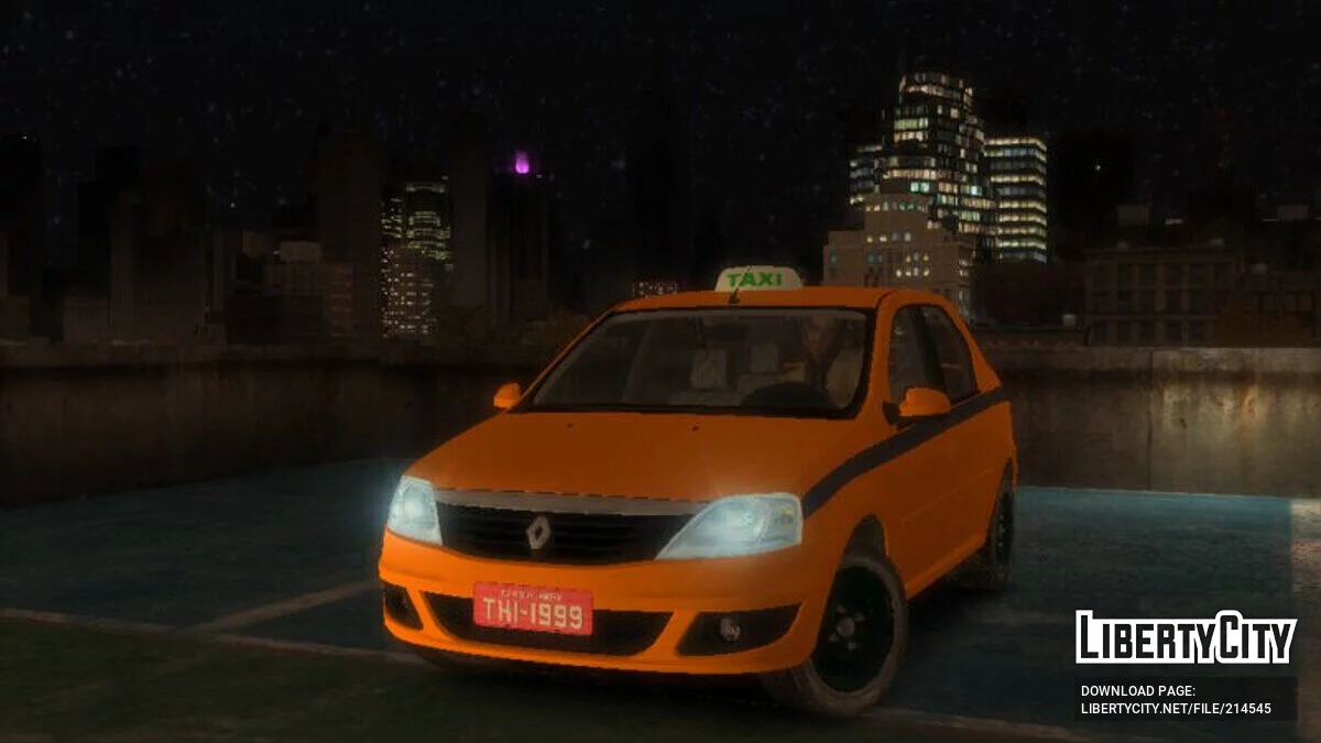 Renault Logan 2013 Taxi Do Rio De Janeiro / GTA 4