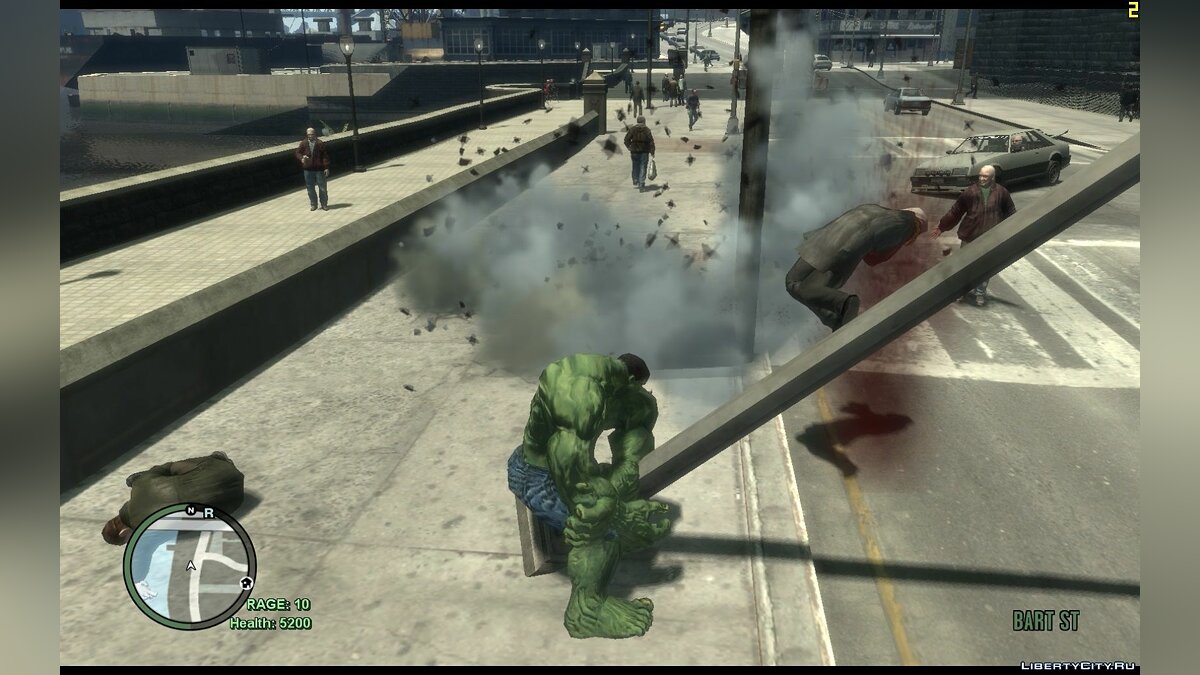 Скачать HULK Mod для GTA 4