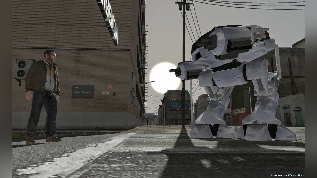 Скачать GTA IV - ED-209 Robot для GTA 4