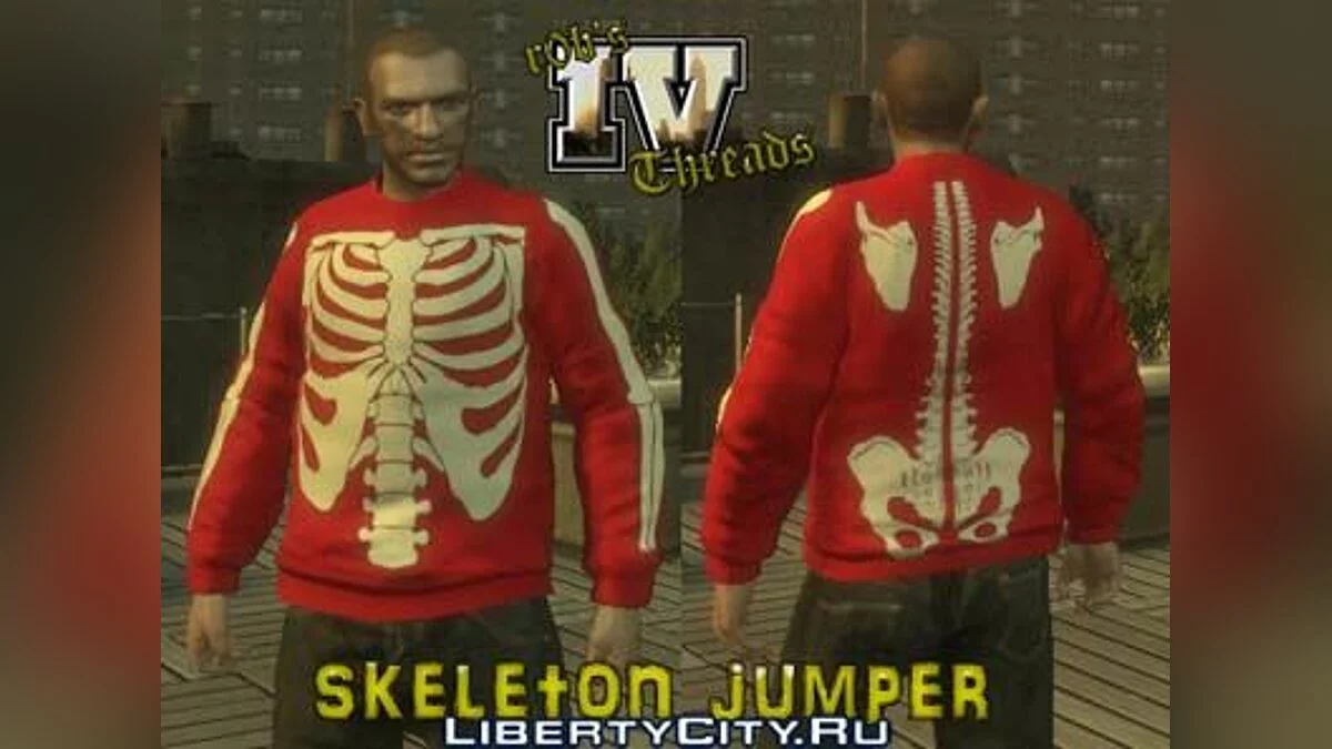 Red Skeleton Jumper / GTA 4