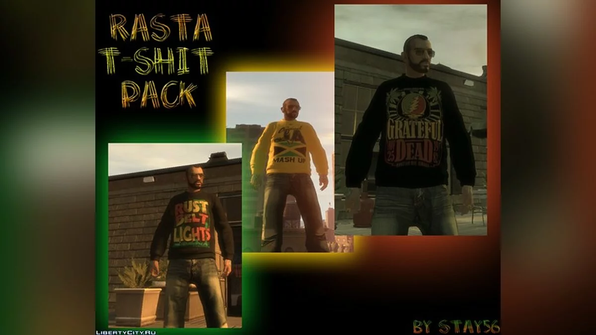 Rasta T-Shirt Pack / GTA 4