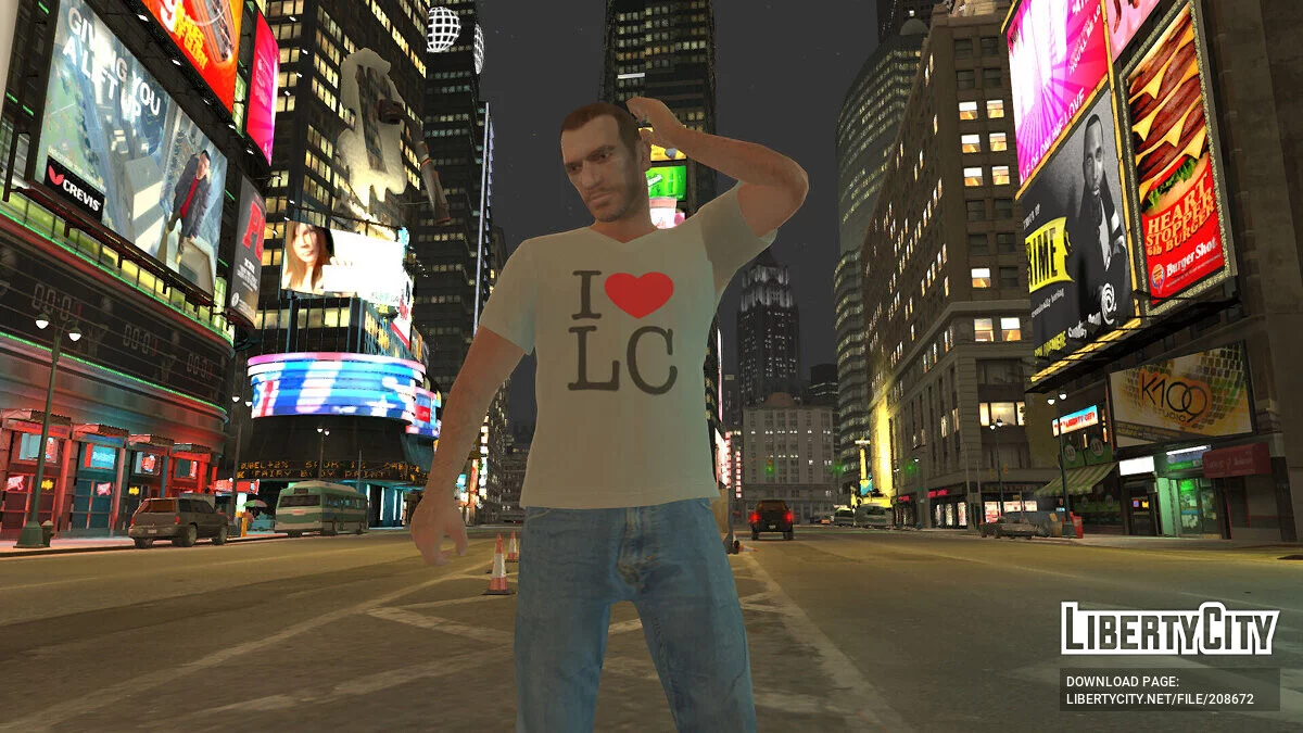 V-Образная Футболка для Нико Беллика / GTA 4