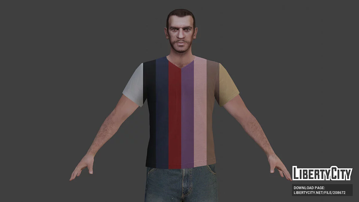 V-Образная Футболка для Нико Беллика / GTA 4