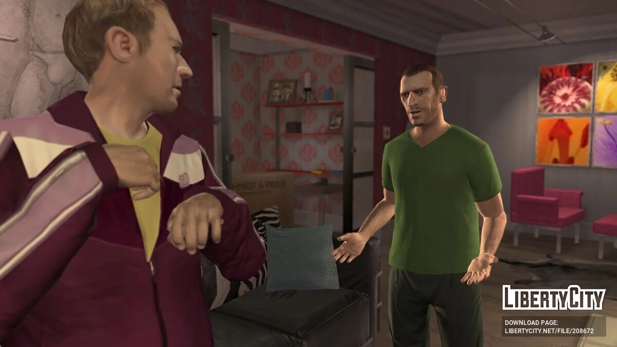 V-Образная Футболка для Нико Беллика / GTA 4