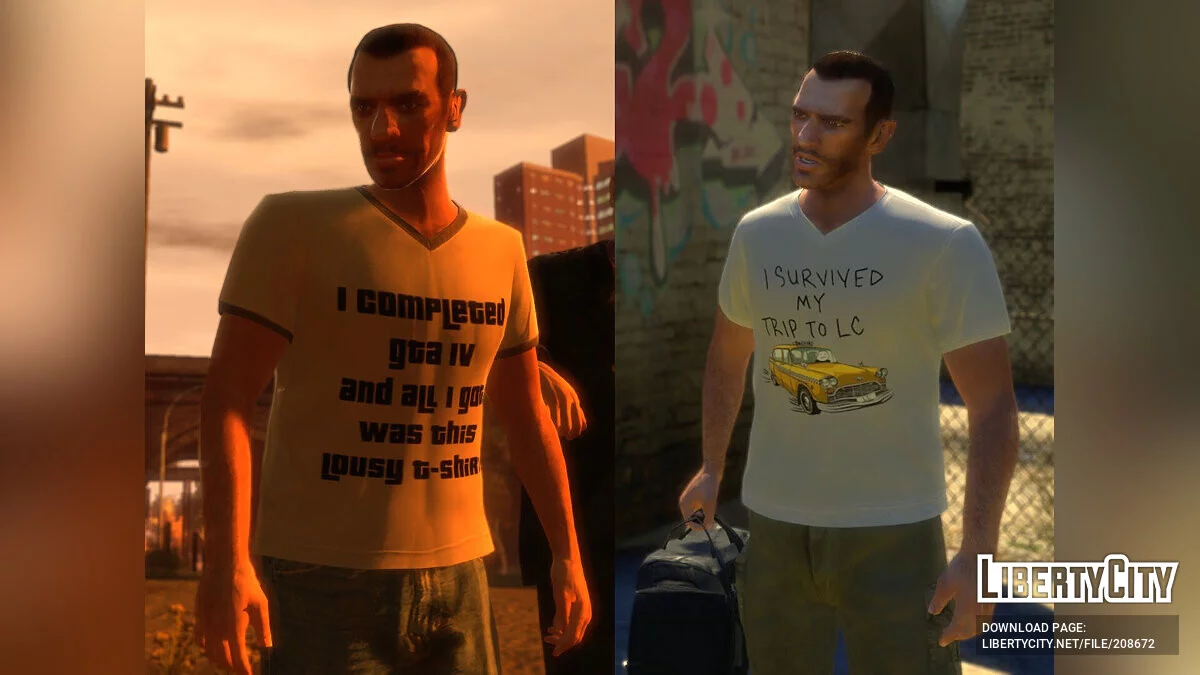 V-Образная Футболка для Нико Беллика / GTA 4