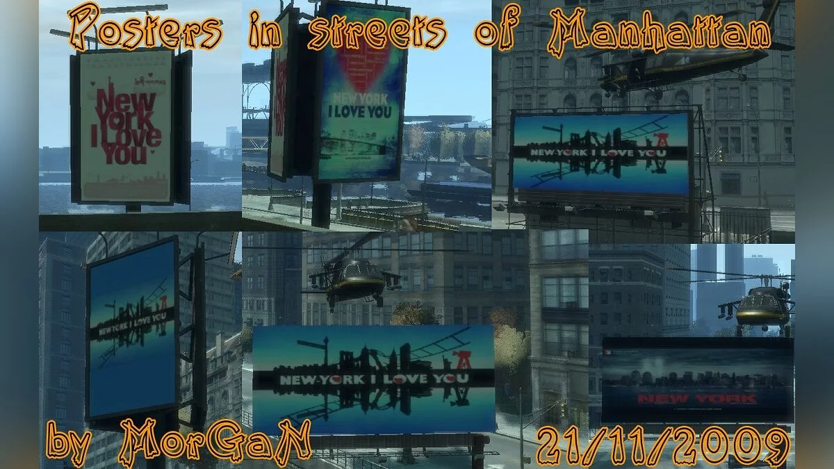 Posters in streets of Manhattan / GTA 4