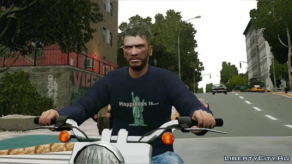 Прическа полубокс и небольшая борода для Нико / GTA 4