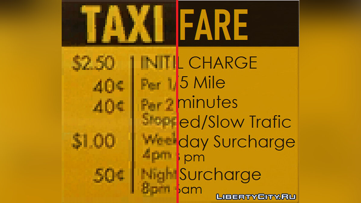 Замена машины Taxi (taxi.wft, taxi.wft) в GTA 4 (63 файла)