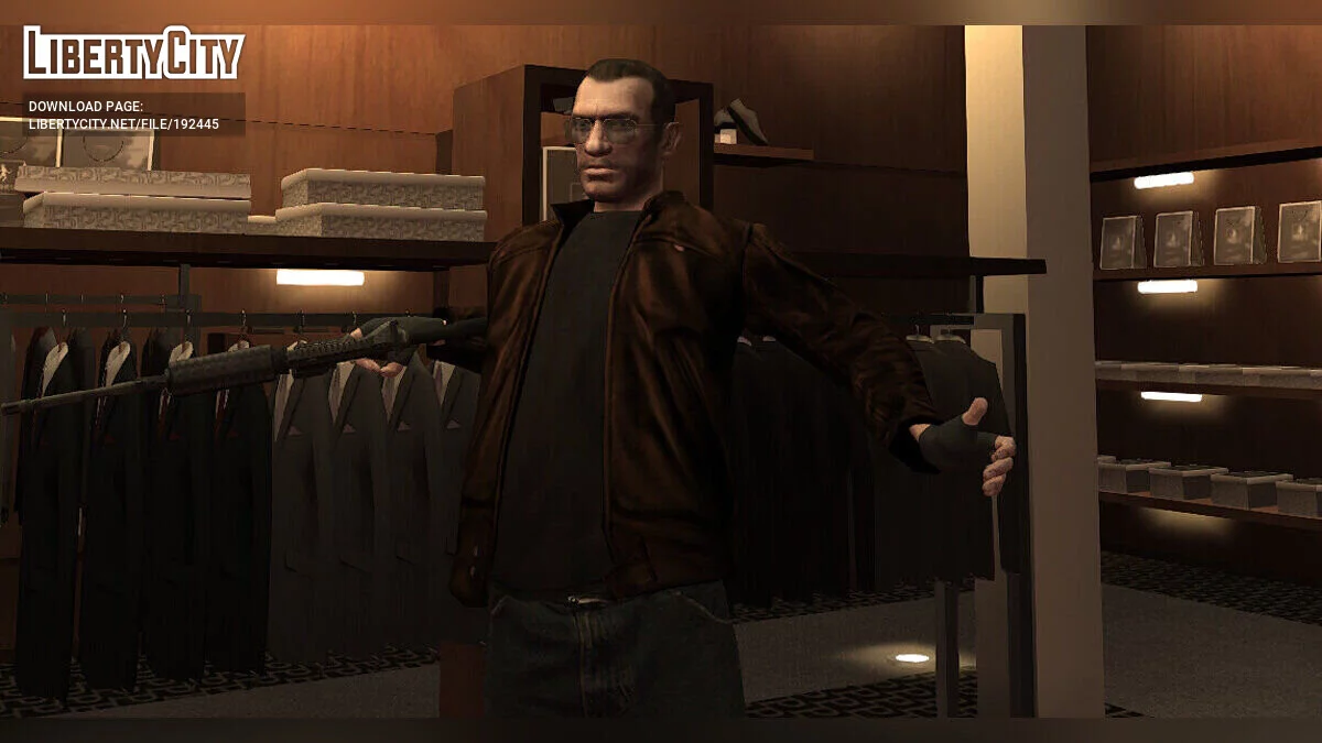 Чёрная и коричневая куртка для Нико Беллика / GTA 4
