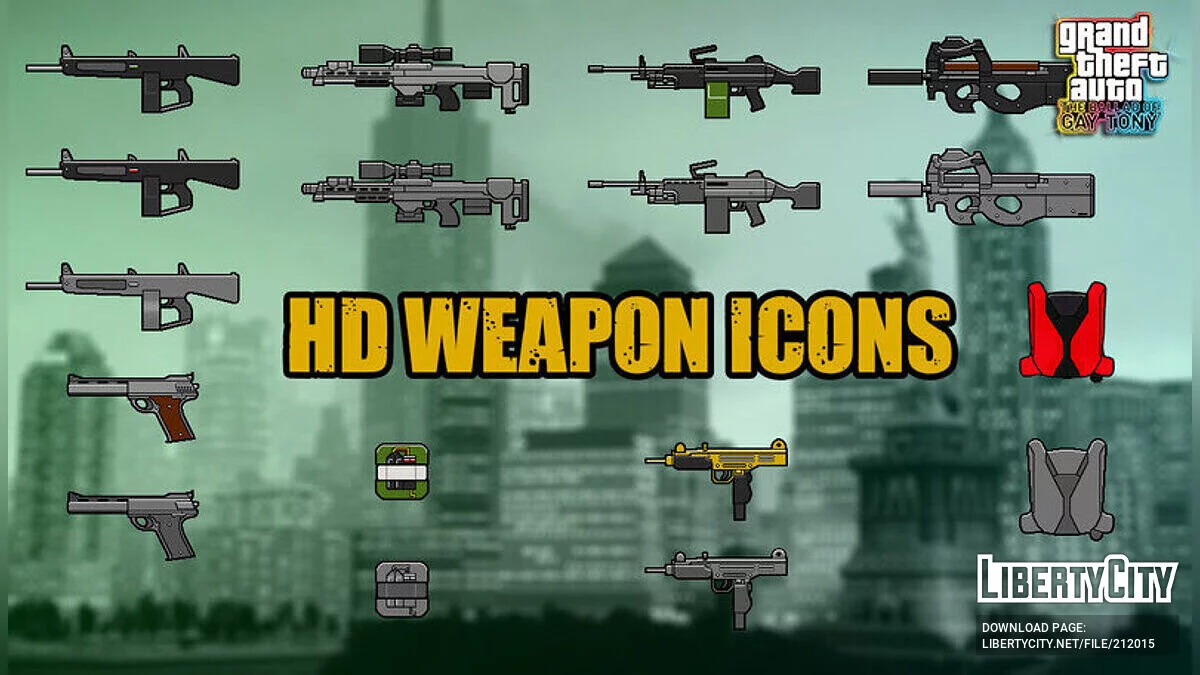 Новые иконки оружия в HD / GTA 4