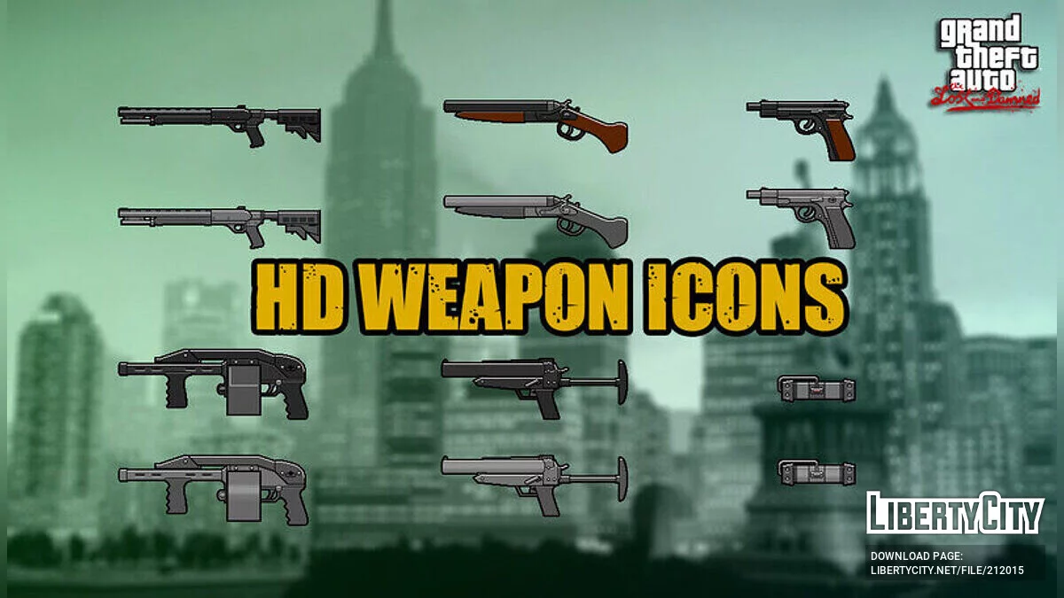 Новые иконки оружия в HD / GTA 4