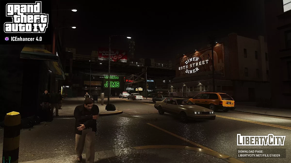 Белые уличные огни / GTA 4
