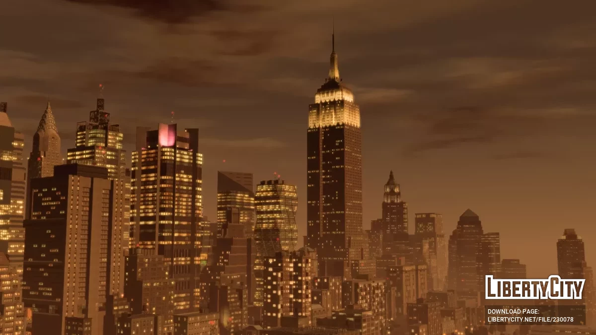 Улучшенное освещение башни Роттердама / GTA 4