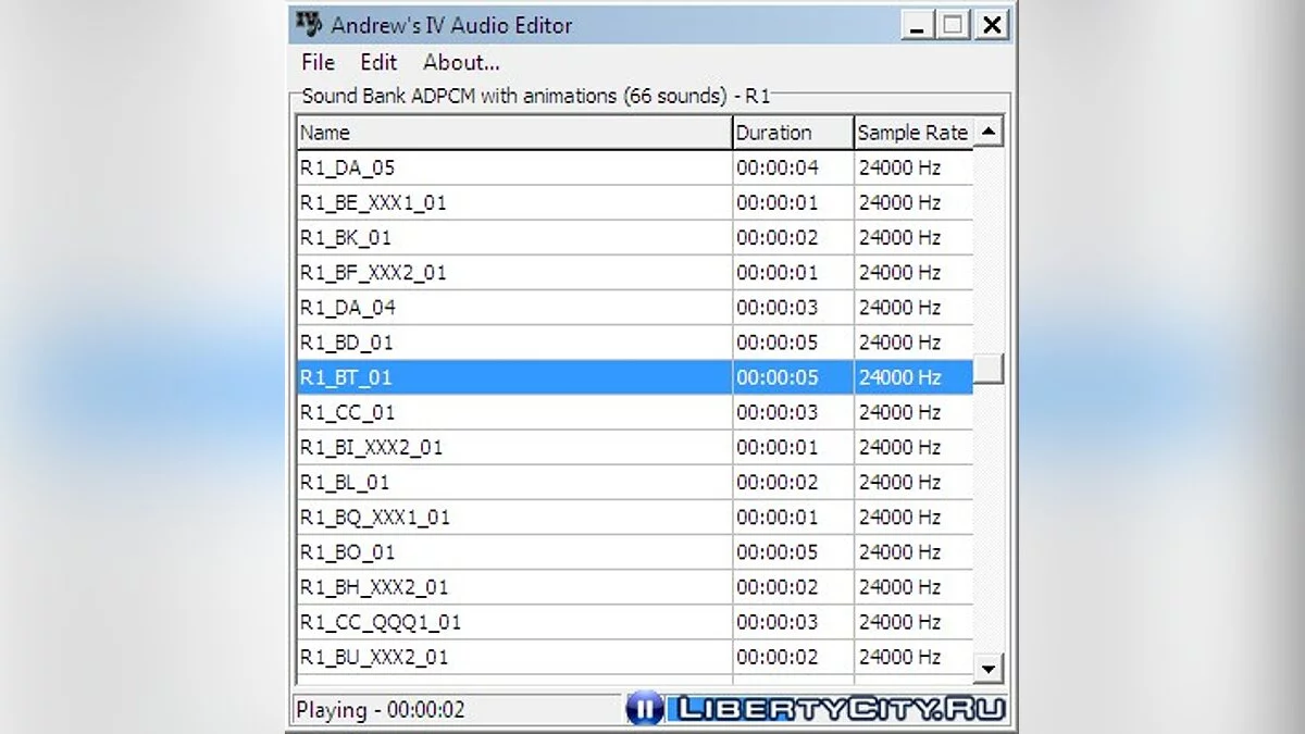 Andrew's IV Audio Editor / GTA 4