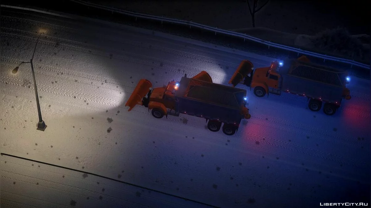 GTA 4 Biff Snow Plow W Movable Side Plow [ELS 8.0] / GTA 4