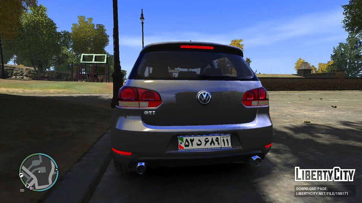 2010 Volkswagen Golf GTI Iran License plate / GTA 4