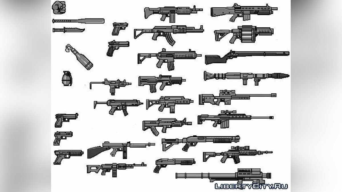 GTA V Weapons Big Pack для GTA 4 - Картинка #1