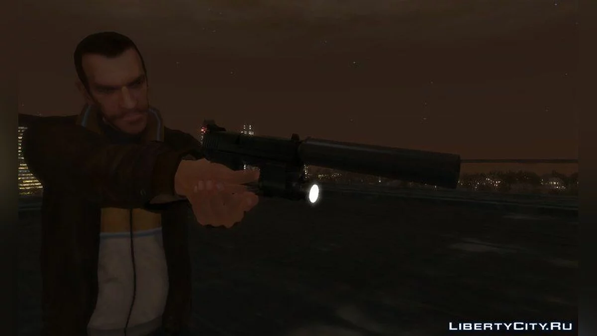 HK USP 45 (фонарик/глушитель)  / GTA 4