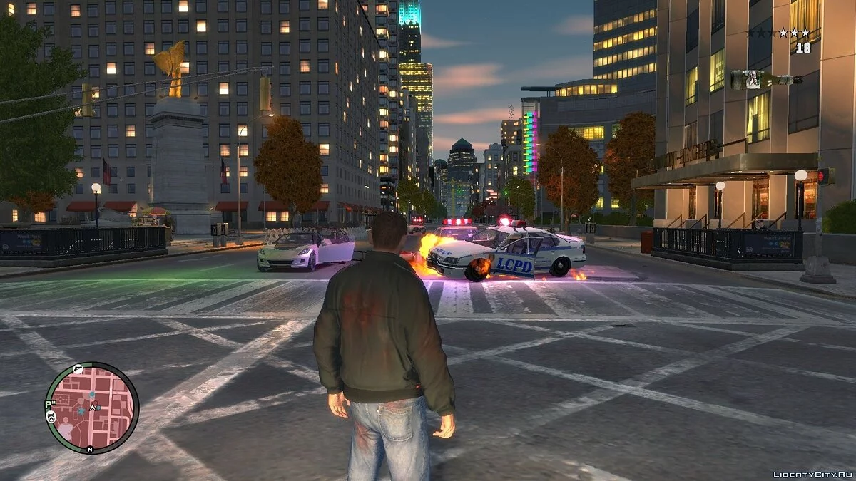 Blue Light For Molotov Explosion / GTA 4