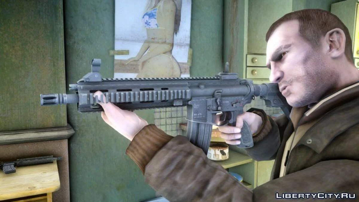 Винтовка HK416 в HD качестве / GTA 4