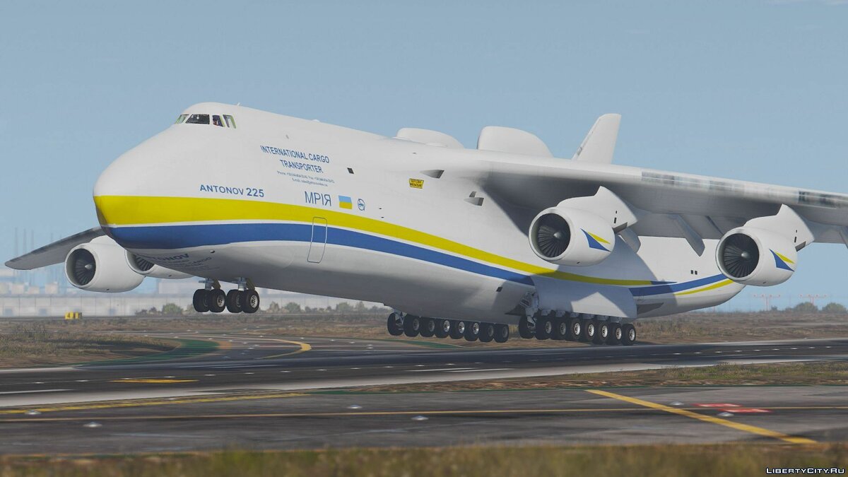 Скачать Antonov AN-225 Mriya - Самый большой самолёт в мире! [Add-On] v1.5  для GTA 5