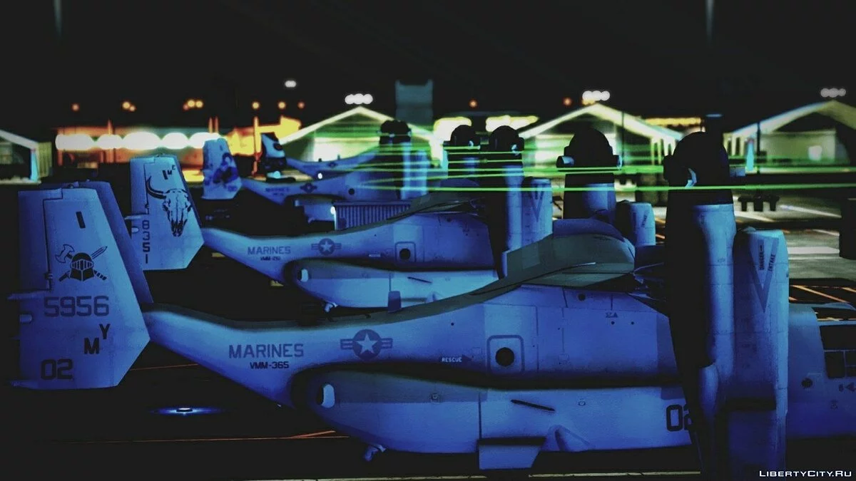 USMC MV-22B Osprey [REPLACE] (8 liveries / Illum. Rotors) 1.0 / GTA 5