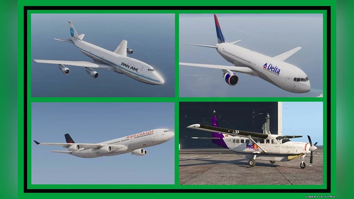 Civil Aircrafts Pack / Passenger & Cargo [Add-On / Dlc Mod] 8.0 / GTA 5