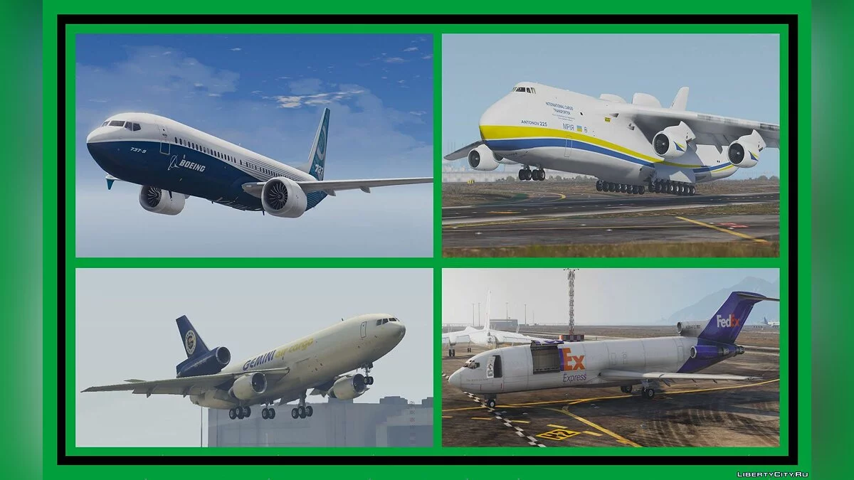 Civil Aircrafts Pack / Passenger & Cargo [Add-On / Dlc Mod] 8.0 / GTA 5