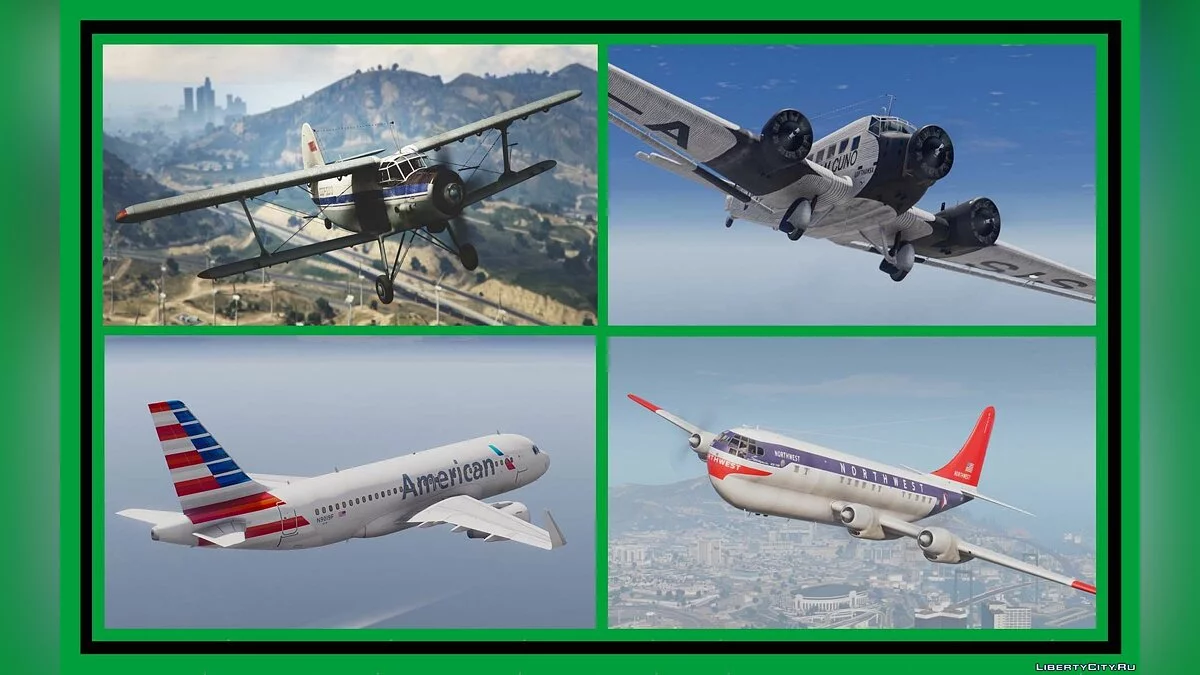 Civil Aircrafts Pack / Passenger & Cargo [Add-On / Dlc Mod] 8.0 / GTA 5