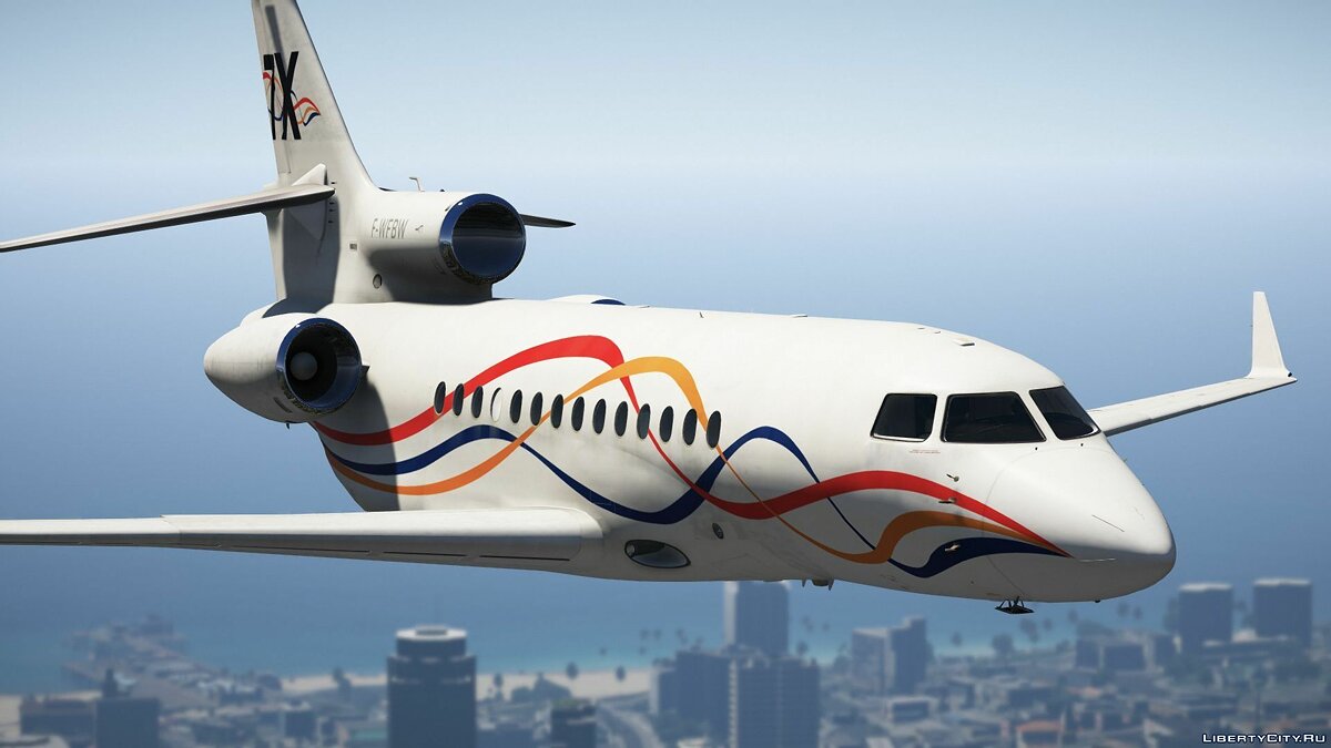 Скачать Dassault Falcon 7X - самолет класса люкс для GTA 5