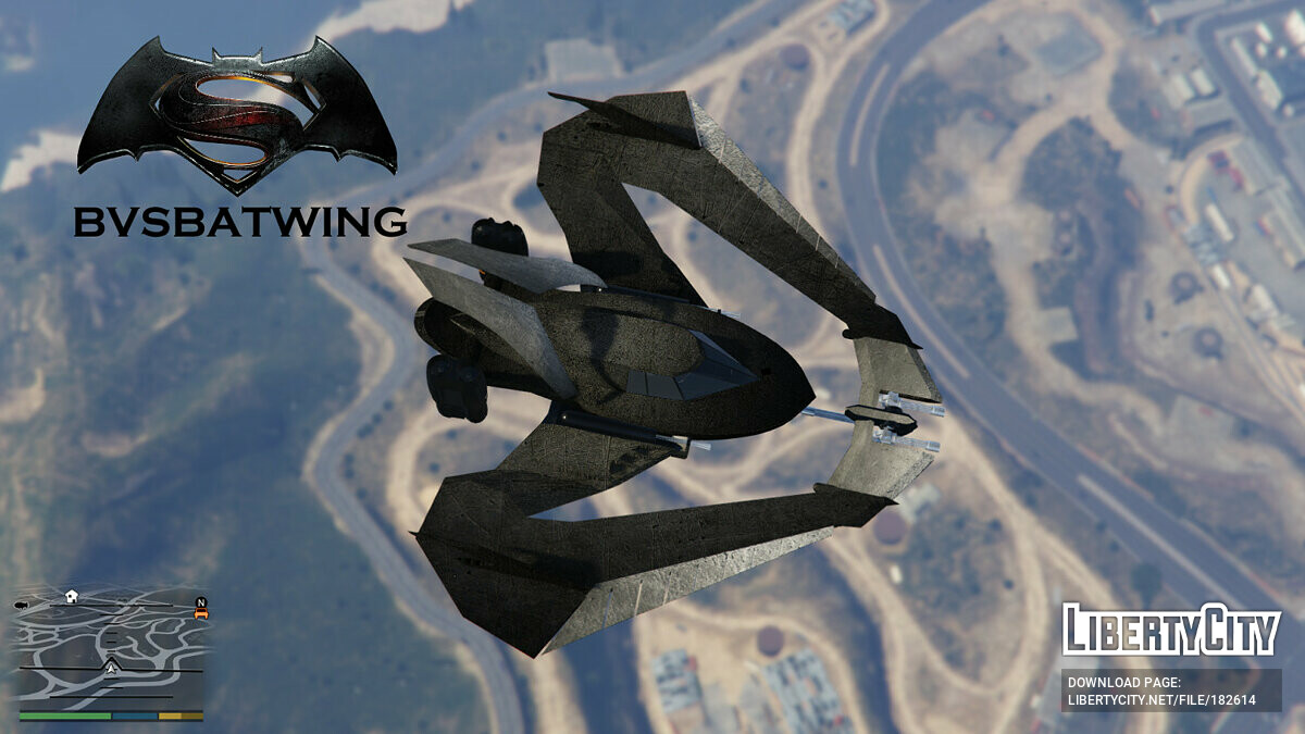 Скачать Batman vs Superman Batwing [Add-On] 0.3 для GTA 5