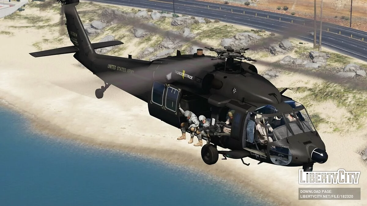 MH-60L Black Hawk «Battle of Mogadishu» [Add-On | LODs] 1.0 / GTA 5