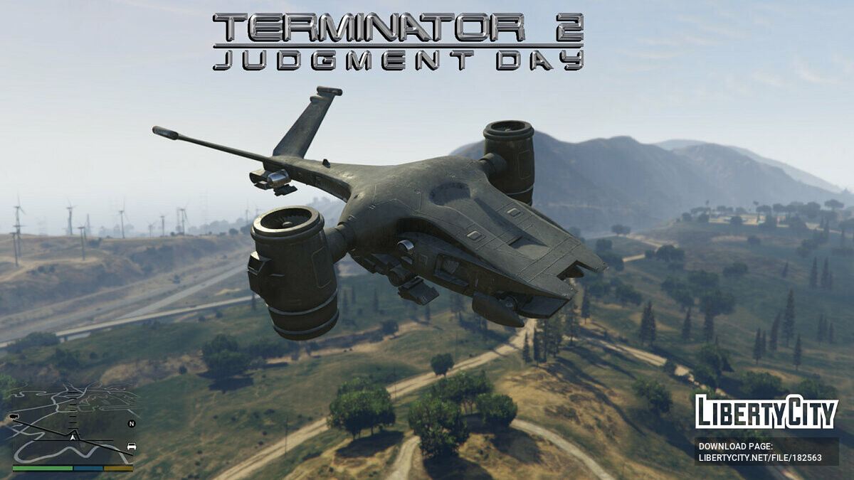 Скачать Terminator 2 Aerial Hunter Killer [Add-On] 0.3 для GTA 5