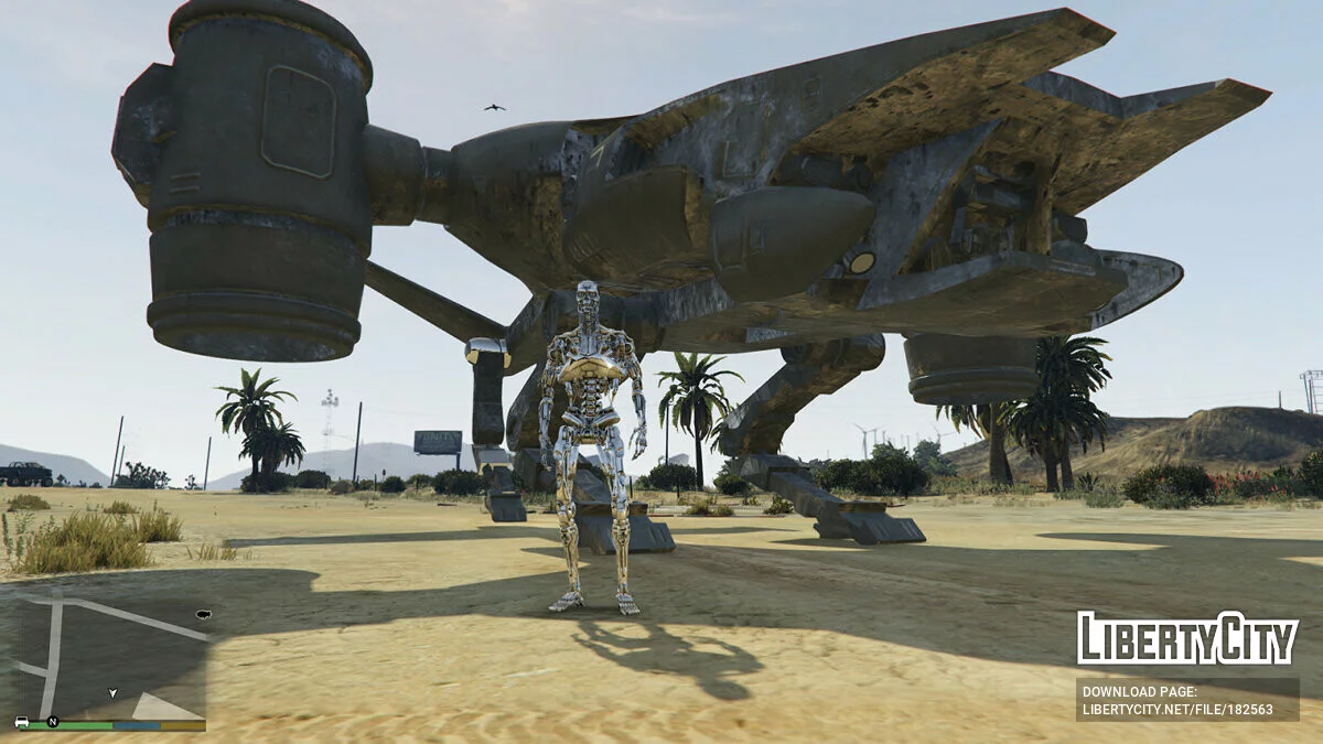 Terminator 2 Aerial Hunter Killer [Add-On] 0.3 / GTA 5