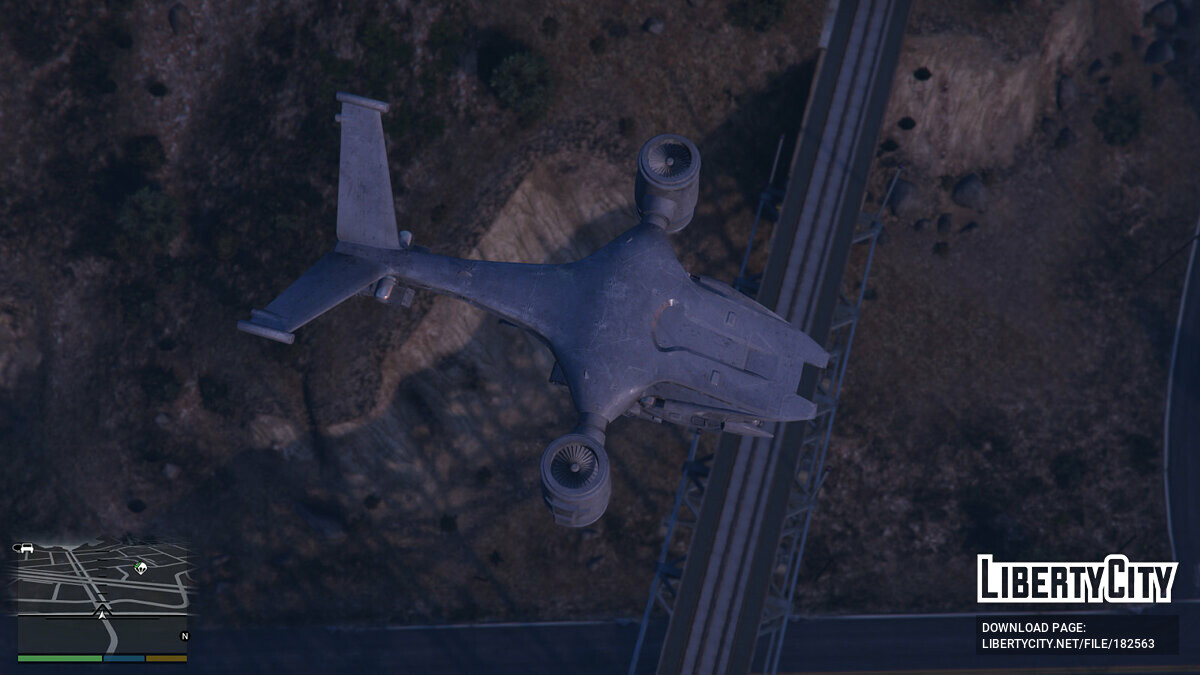 Скачать Terminator 2 Aerial Hunter Killer [Add-On] 0.3 для GTA 5