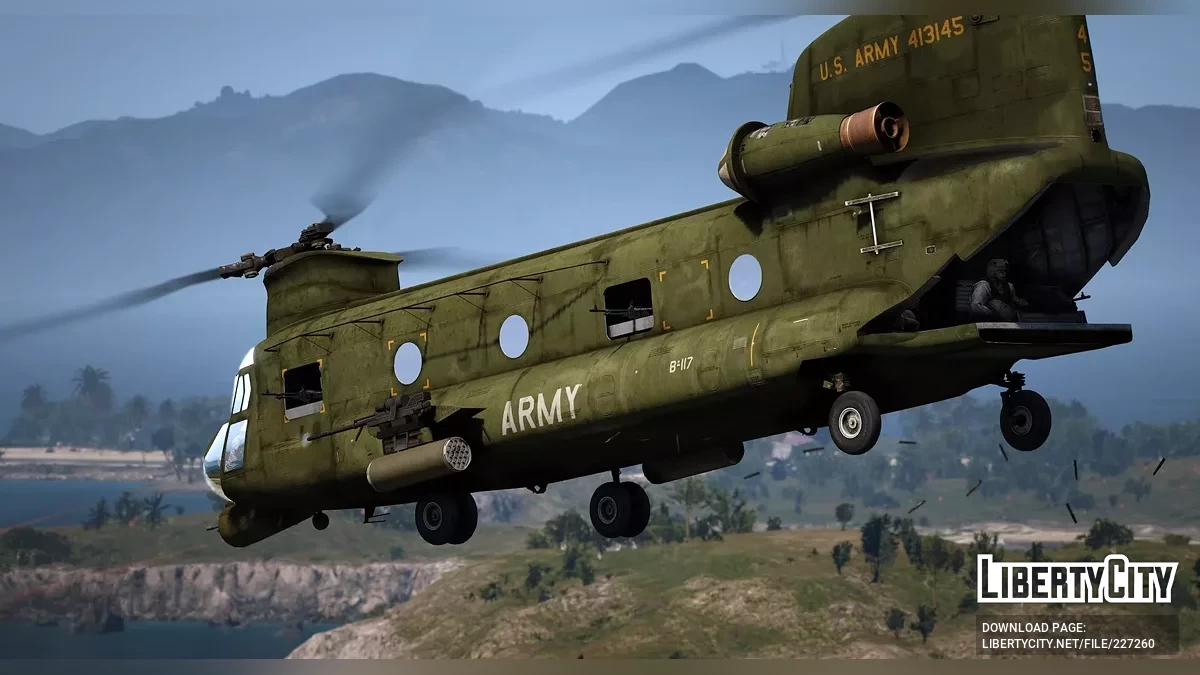 ACH-47A Chinook Gunship [Add-On] 1.0 / GTA 5
