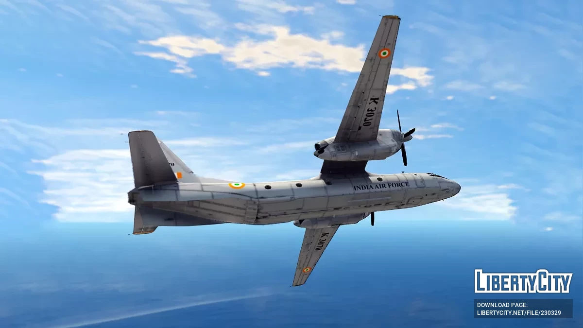 Антонов АН-32 «Сутледж» – ливрея ВВС Индии / GTA 5