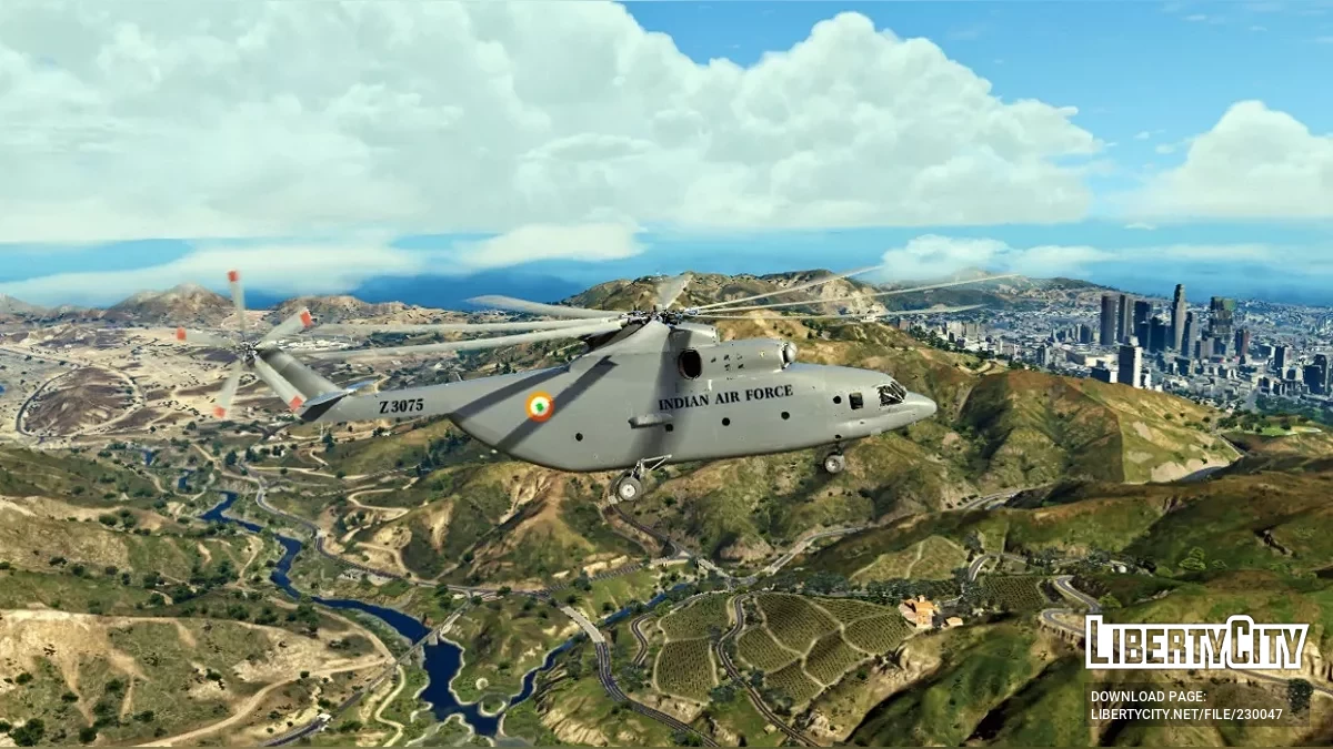 Окраска вертолета Ми-26 ВВС Индии / GTA 5